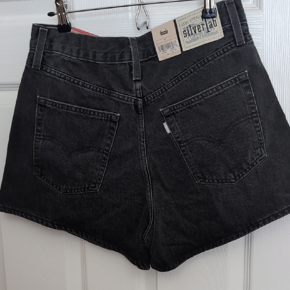 Silver Jeans Black Jean Shorts Relaxed Fit